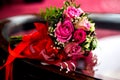 Wedding decorations and decorations, Bridal bouquet, lying and waiting Royalty Free Stock Photo