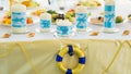 Wedding decorations tropical sea ocean style Royalty Free Stock Photo