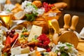 Cheese and savory snacks dessert Royalty Free Stock Photo