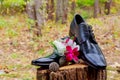 Wedding details. Groom accessories. shoes