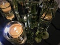 Wedding details: roses and candles