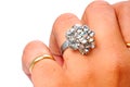 Wedding diamond ring Royalty Free Stock Photo