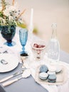 Wedding dinner at the beach. Catering Royalty Free Stock Photo