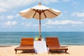 Wedding dinner on the beach. Royalty Free Stock Photo