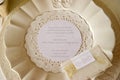 Wedding Dinner Menu Place Setting Royalty Free Stock Photo