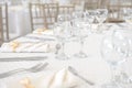 Wedding dinner table set Royalty Free Stock Photo