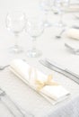 Wedding dinner table set Royalty Free Stock Photo