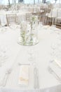 Wedding dinner table set Royalty Free Stock Photo