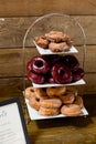 Wedding Donuts at Dessert Bar Reception Royalty Free Stock Photo