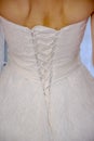 Wedding dress from the back of the bride Royalty Free Stock Photo