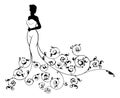 Wedding Dress Bride Silhouette Royalty Free Stock Photo