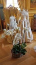 Wedding dress in chateau de Cheverny