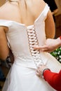 Wedding dress corset Royalty Free Stock Photo