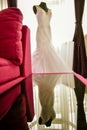 Wedding dress on a mannequin Royalty Free Stock Photo