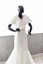 Wedding dress on a mannequin Royalty Free Stock Photo