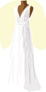 Wedding dress on mannequin - yellow