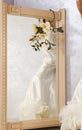 Wedding dress in the mirror