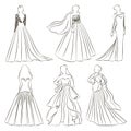 Wedding dress set Royalty Free Stock Photo