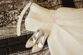 Wedding dress and shoes