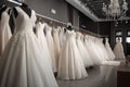 Wedding dress shop. Generate Ai Royalty Free Stock Photo