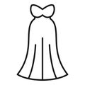 Wedding dress shower icon outline vector. Bride veil