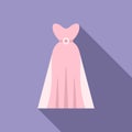 Wedding dress type icon flat vector. Bridal accessories