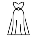 Wedding dress type icon outline vector. Bridal accessories