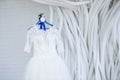 Wedding dress in the white room