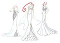 Wedding dresses Royalty Free Stock Photo