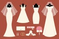 Wedding dresses and accessories