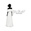 Wedding Dresses Boutique Logo, Bridesmaid Gown Logo, Bridal Gown Logo Vector Design