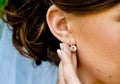 Wedding earrings Royalty Free Stock Photo