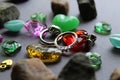 Wedding or engagements rings display with selective focus. Royalty Free Stock Photo