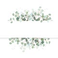 Wedding eucalyptus horizontal vector design banner. Royalty Free Stock Photo