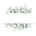 Wedding eucalyptus horizontal vector design banner.