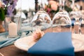 Wedding or Event decoration table setup Royalty Free Stock Photo