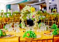 Wedding event  reception decorated table Royalty Free Stock Photo