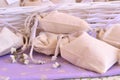 Wedding favors cotton bags diy guest gifts beige colours