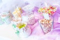 Wedding favors and sugar almonds Royalty Free Stock Photo