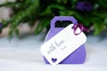Wedding favours purple Royalty Free Stock Photo