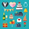 Wedding flat icon