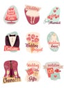 Wedding flat icons