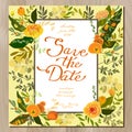 Wedding floral card