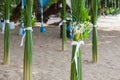 Wedding floral decorations on the beach in Thailand Royalty Free Stock Photo