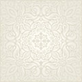 Wedding Floral Decorative Vintage Background Ecru Bege Pale Wallpaper Pattern Fashion Decorative Mandala Design