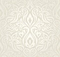 Wedding Floral Decorative Vintage Background Ecru Bege Pale Wallpaper Pattern Fashion Decorative Design