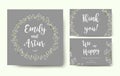 Wedding floral invitation invite flower card silver gray design