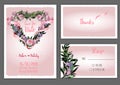 Wedding floral invitation.