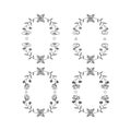 Wedding floral monograms set design