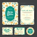 Wedding floral template collection.Wedding invitation